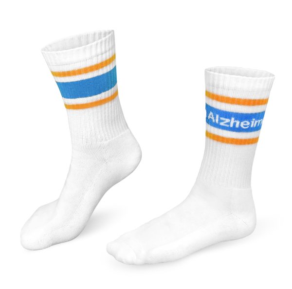 Alzheimer Socks - Alzheimer sloopt (Witte sportsokken)