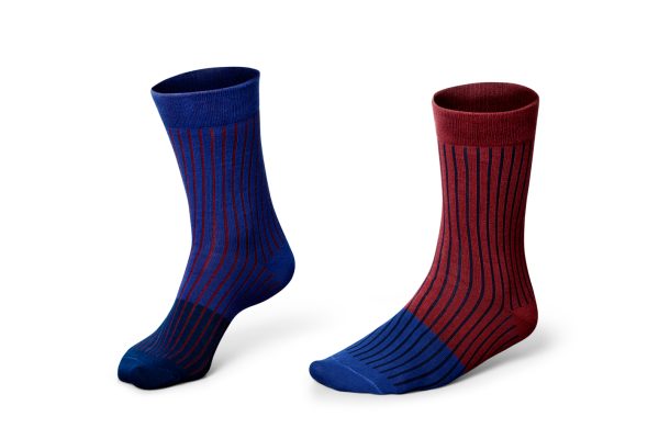 Alzheimer Socks - Verloren aan Alzheimer (Blauw/Rood)